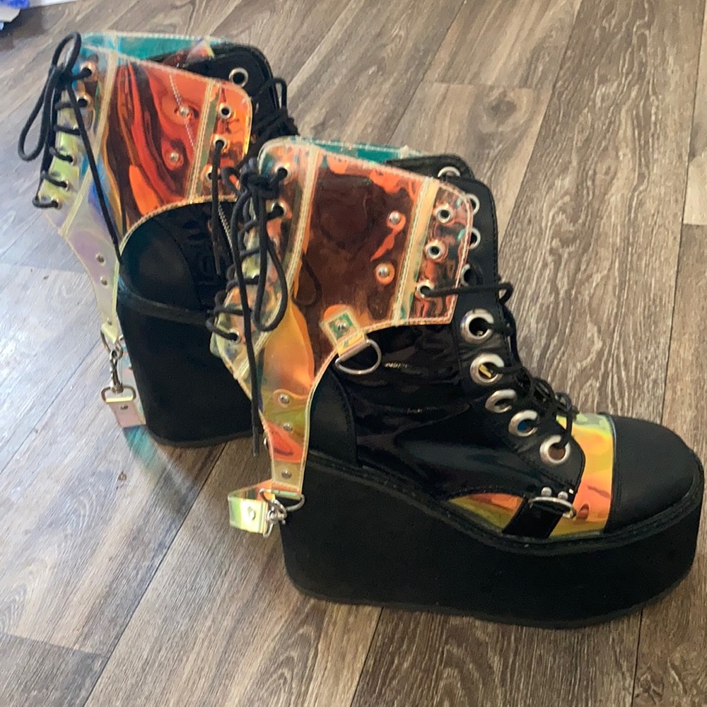 Demonia Black Hole Platform Boots